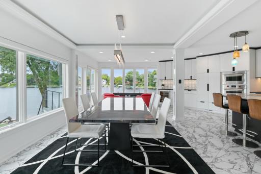 Large dining area for all your indoor dining needs