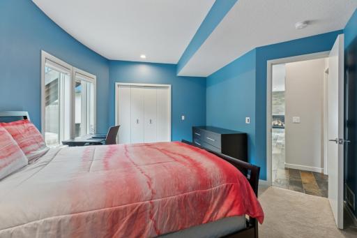 Walk out bedroom has plenty of space and child-safety windows.