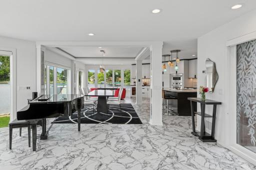 Newly remodeled dining and kitchen area in 2024 by Boyer Construction Corporation