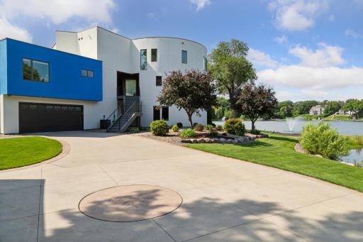 Beautifully designed and landscaped front yard