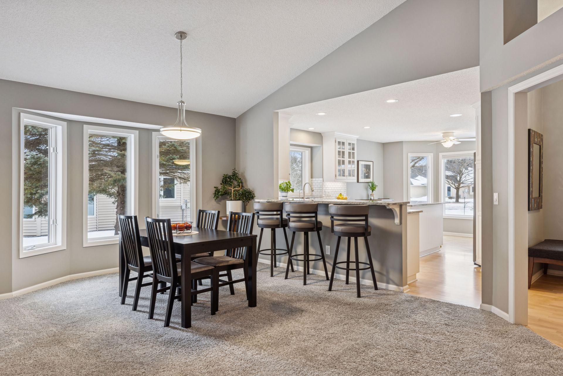 Kitchen Flows Seamlessly Into Dining Area