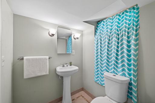 Lower level half bath