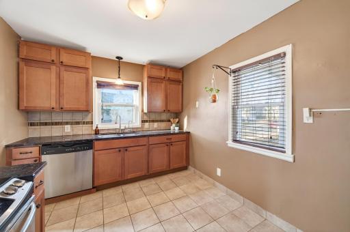 Two windows bring in beautiful light all day!