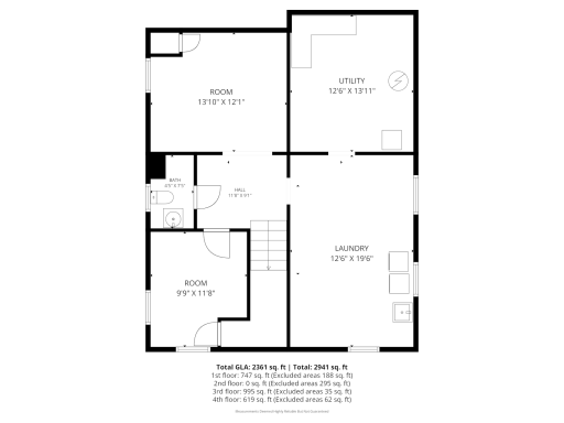 Lower level floor plan