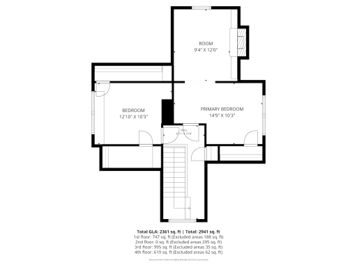 Upper level floor plan
