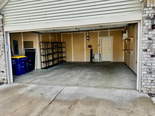 Extra room in the two car garage