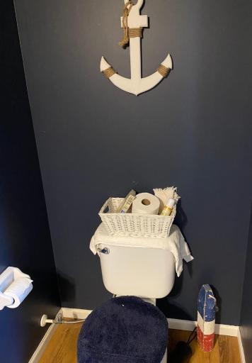 Half bath originally furnished