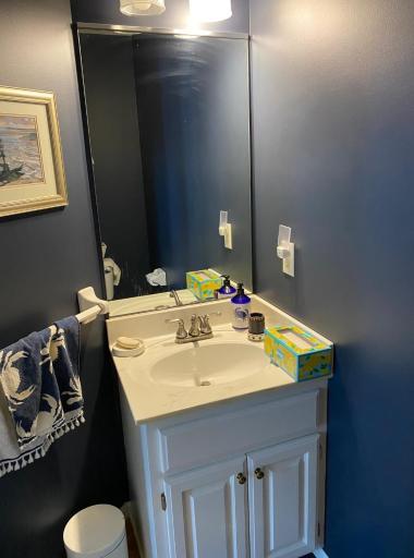 Half bath originally furnished