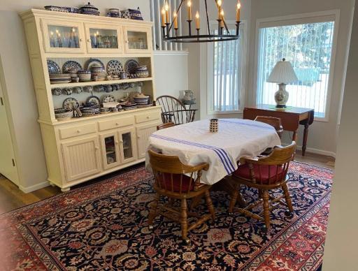 Dining area furnished originally