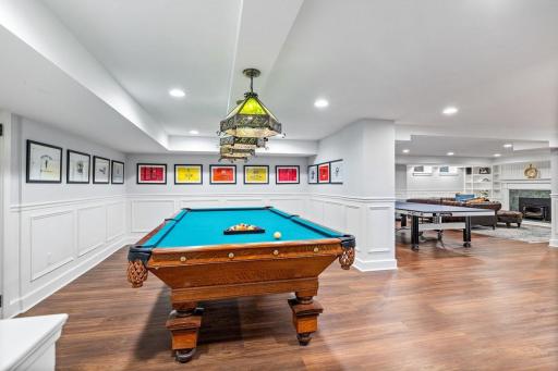 Billiards room adjoins ping pong/game area
