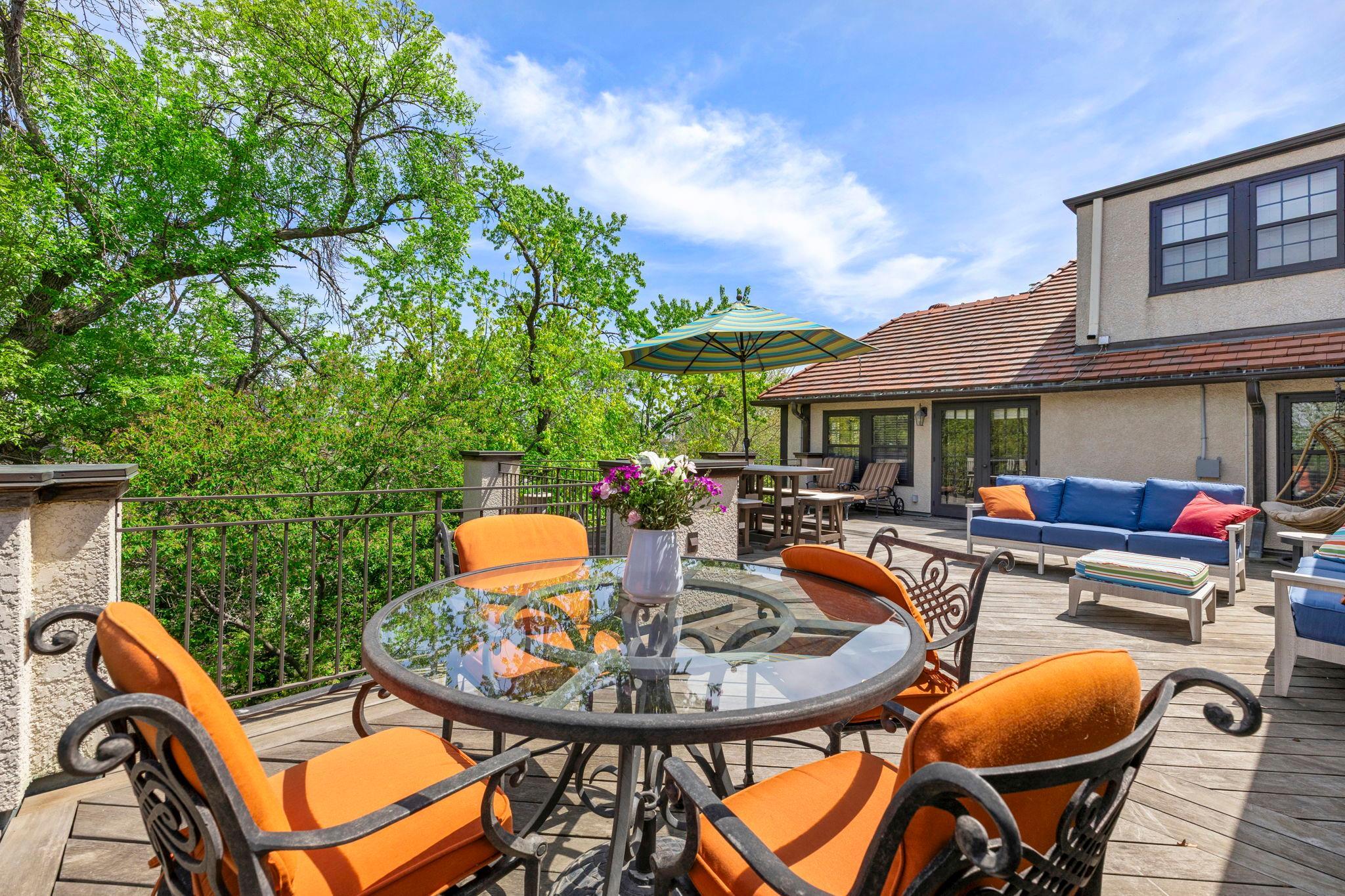 Spacious deck