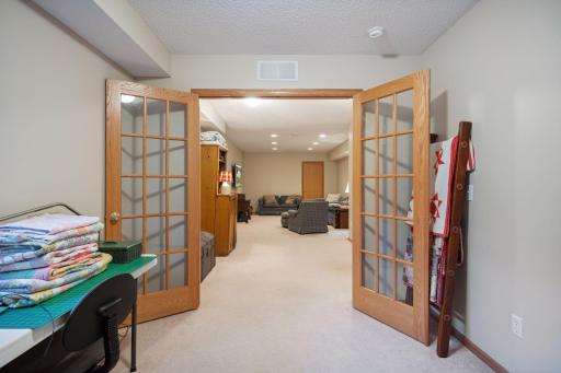 Basement bedroom can be used as an office, craft room, or bedroom!