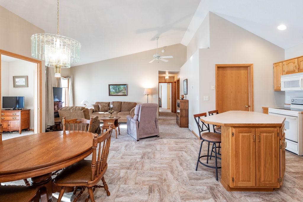 Dining, Kitchen, Living, view to Bedrooms