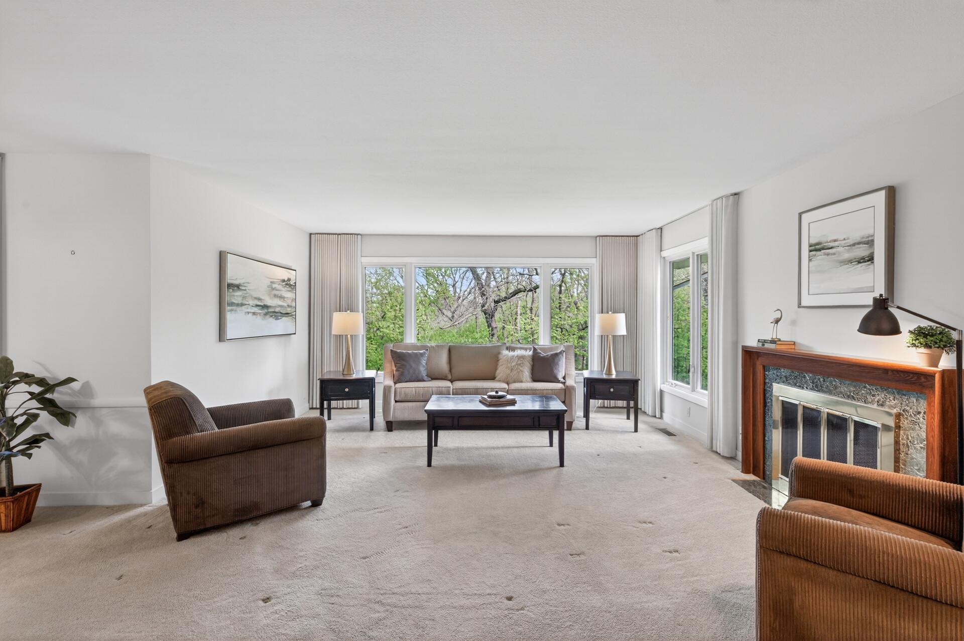 Lots of natural light in the main floor living room