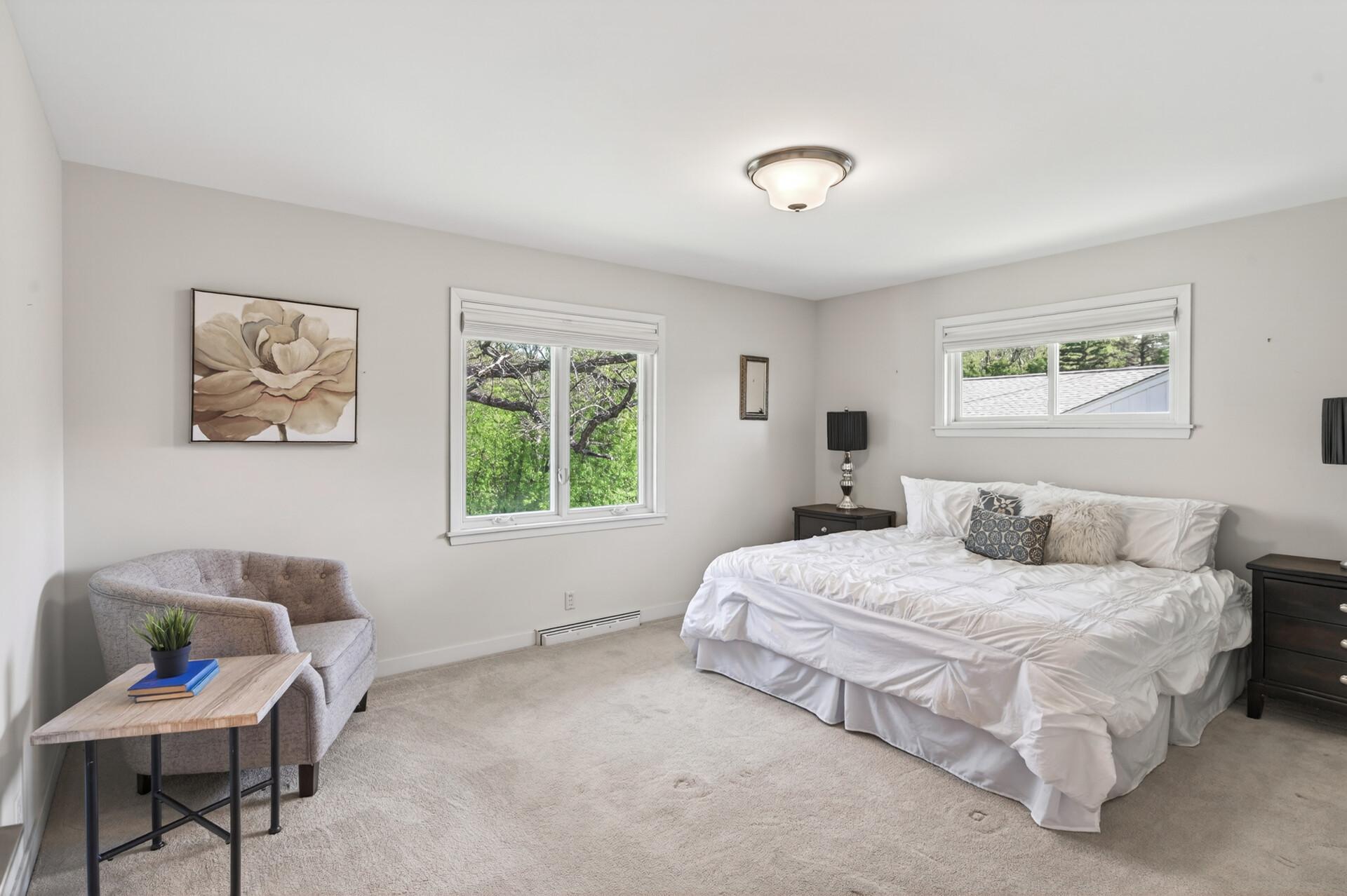 Main floor primary bedroom suite