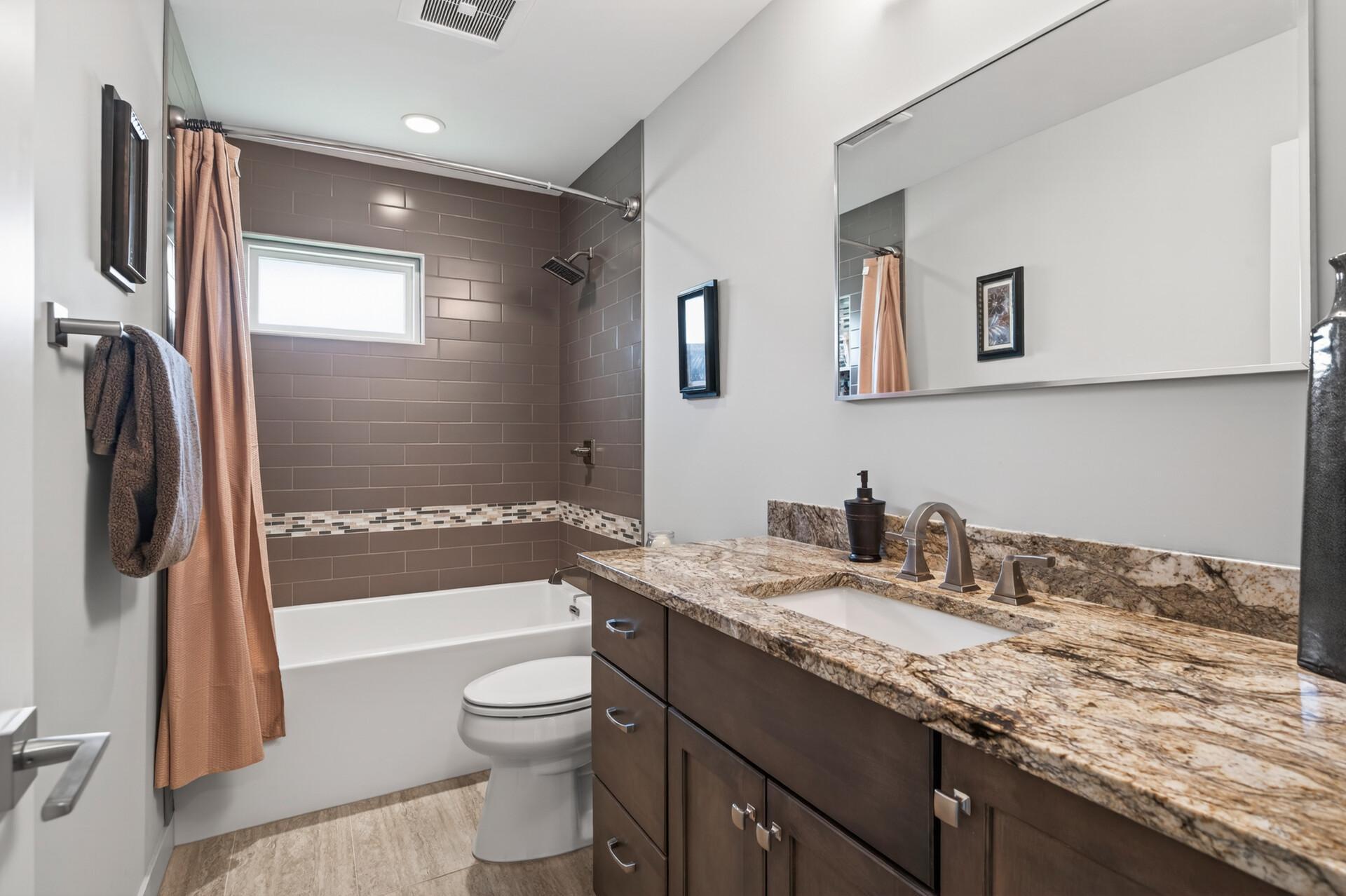 Main level remodeled full hall bath