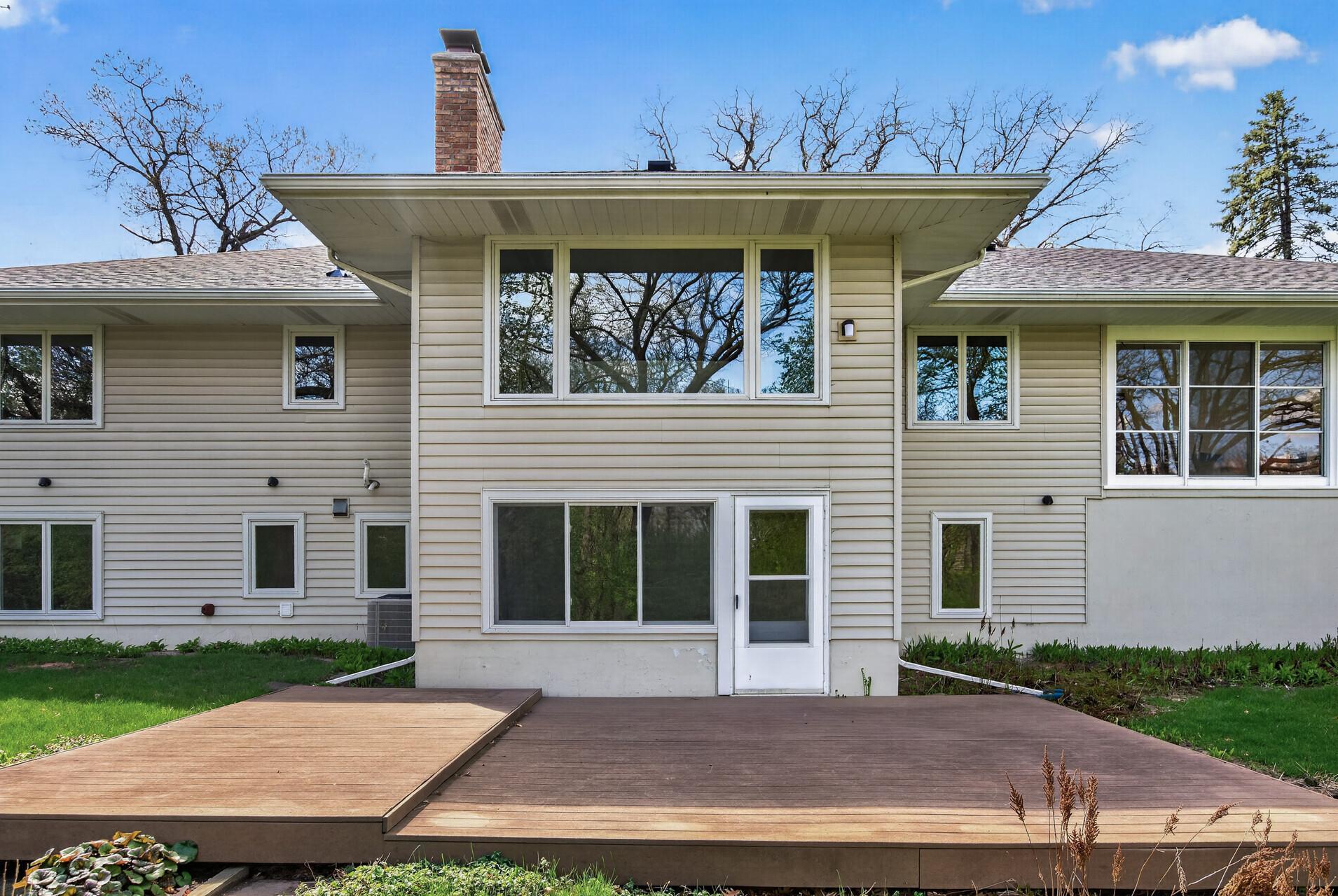 Maintenance free deck and back of the home