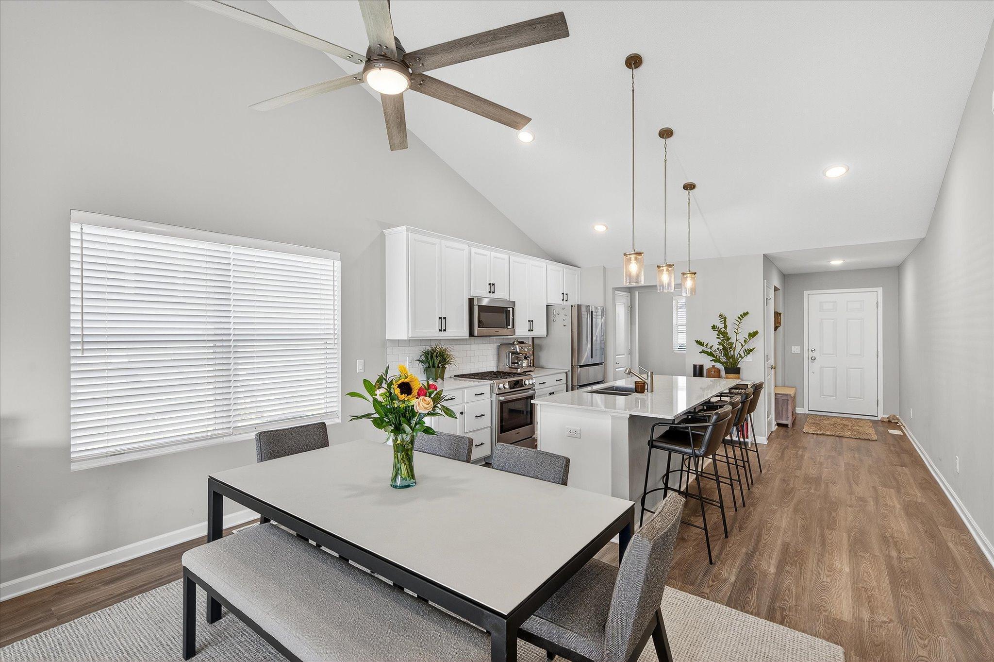 Spacious informal dining area