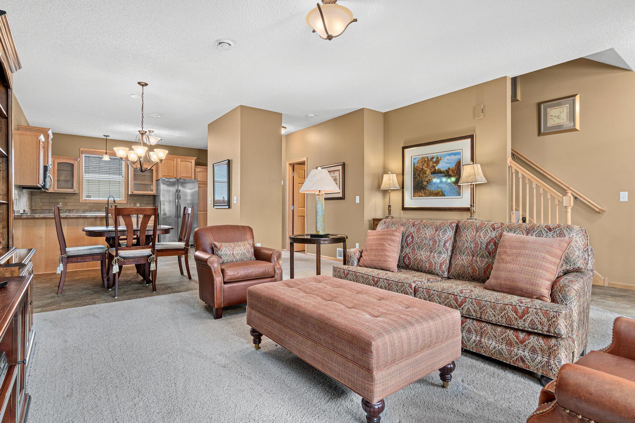 The open floor plan lends itself well to entertaining.