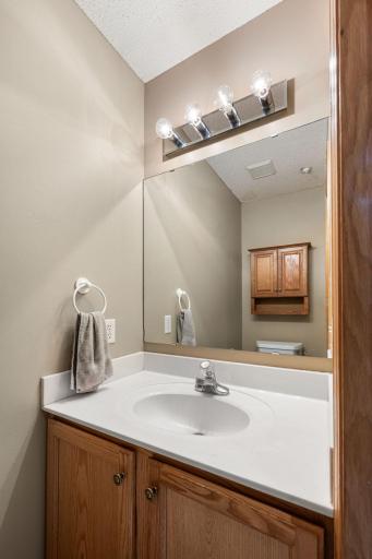 Main-level half bath — convenient and stylish for guests.