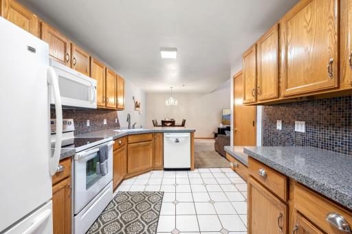 Beautiful kitchen countertops and backsplash — the perfect blend of style and function.