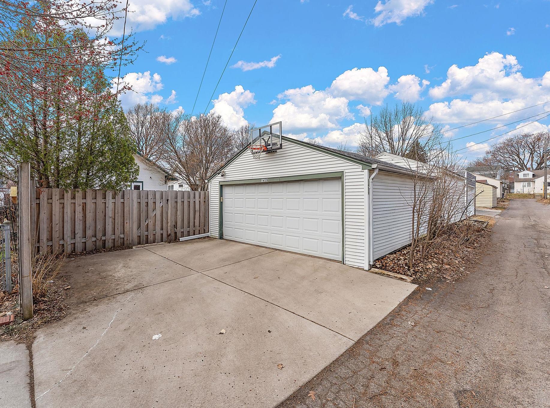 Roomy two-car garage. Driveway replaced in 2018.