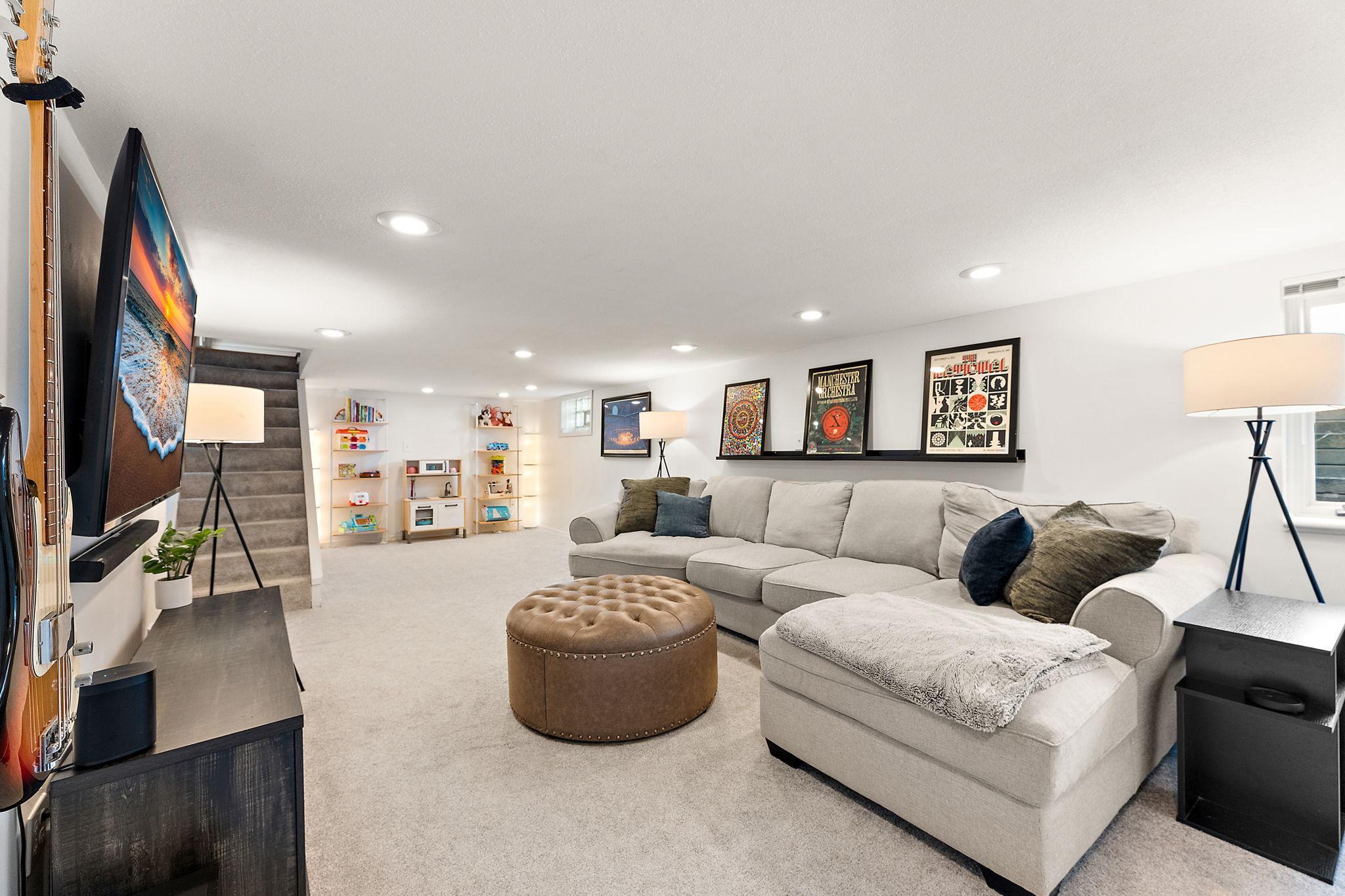 Huge family room downstairs.