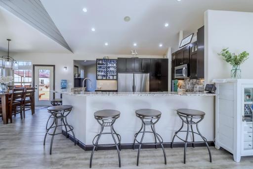 Open from kitchen to living room