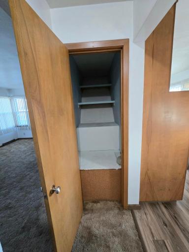 Convenient storage over basement stairway