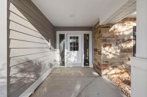 This door leads to four units. 6967 is on the main level.