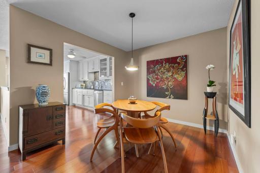 A glimpse of the light-filled kitchen.