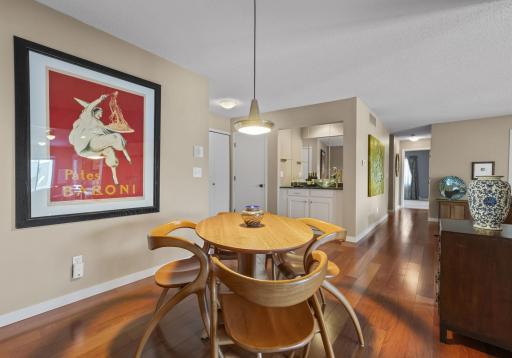 The hallway leads to the bedrooms and baths.