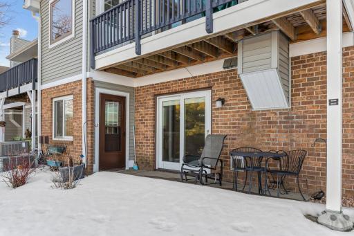 The east-facing patio.