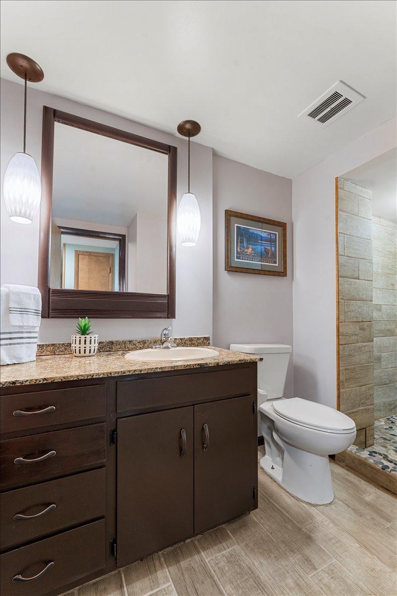 Lower level 3/4 shower bath