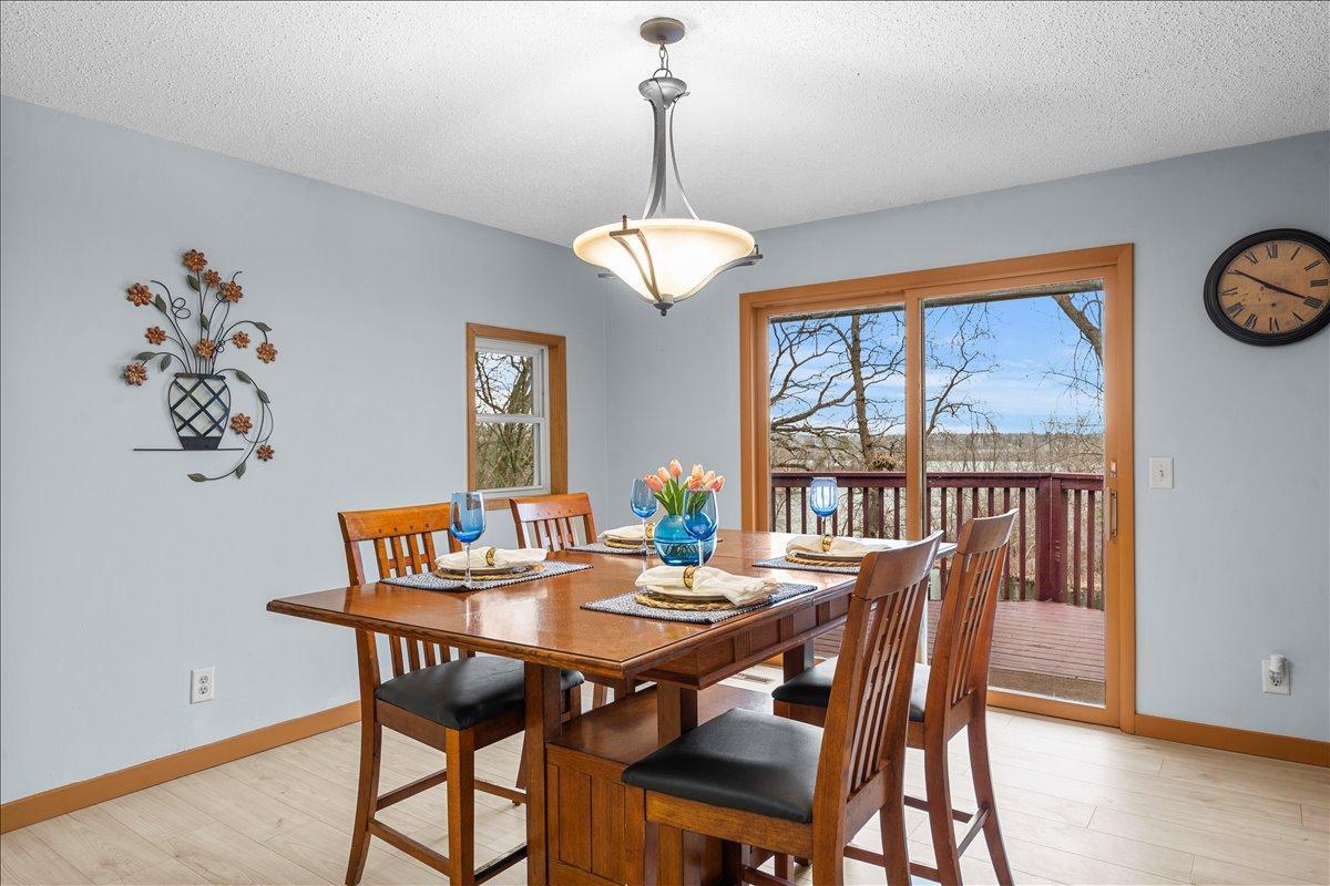 Spacious dining room with great views