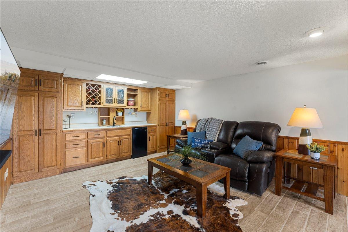 Wet bar in lower level