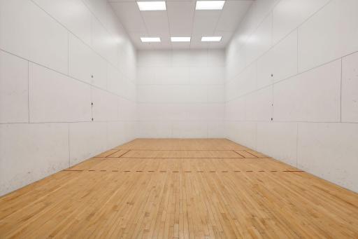 Indoor racquetball court steps from your door