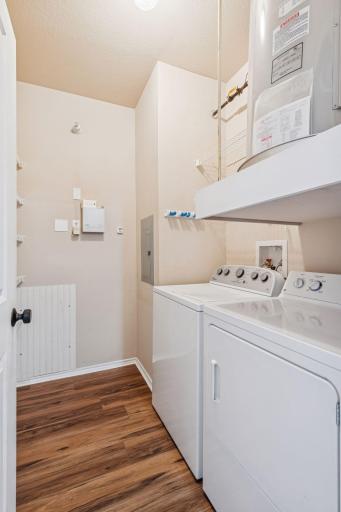 In-unit laundry with full-size washer and dryer