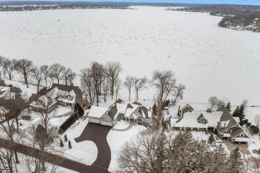 Aerial waterfront - Winter view - Lake Minnetonka