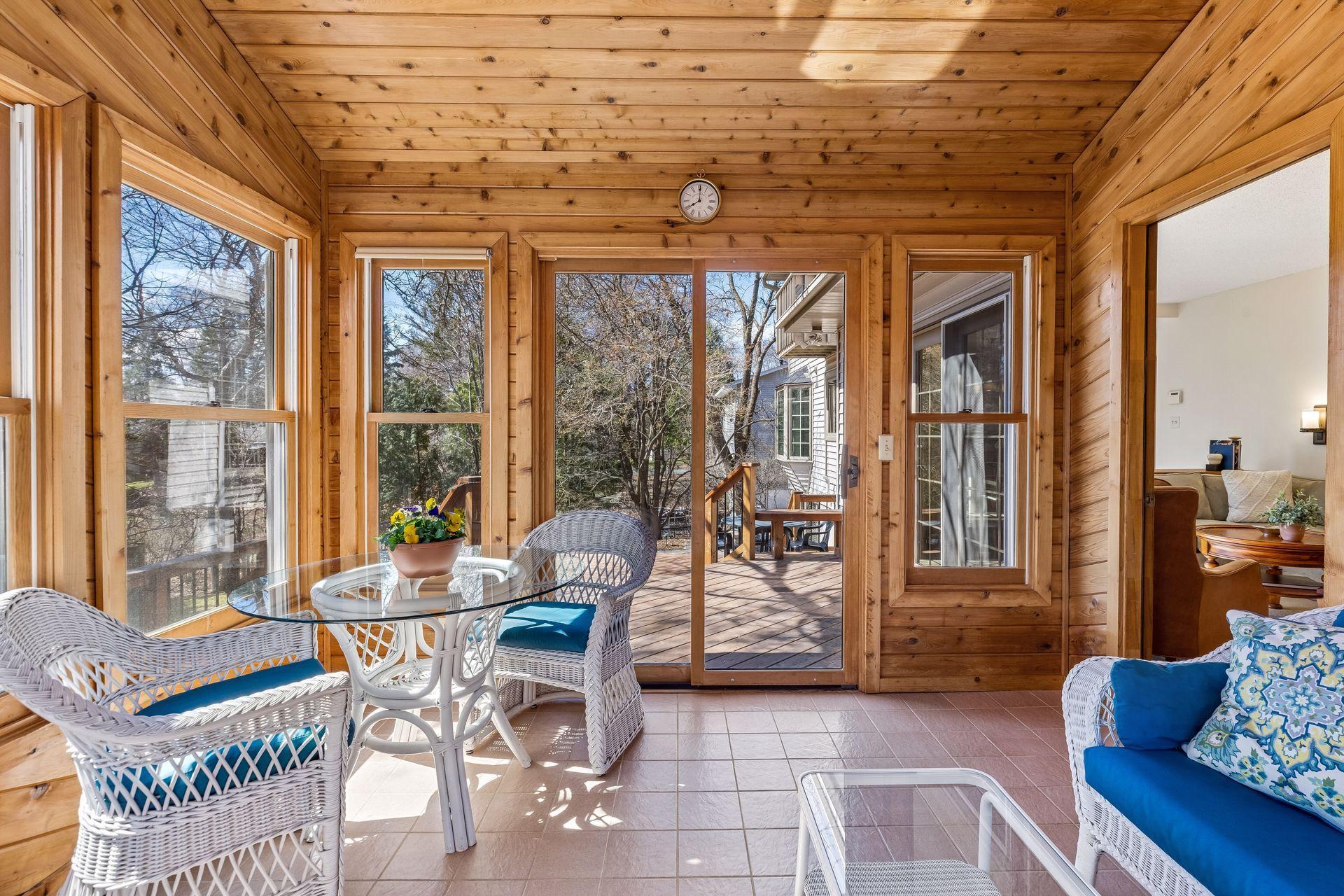 3 Season porch steps out to fabulous entertaining deck