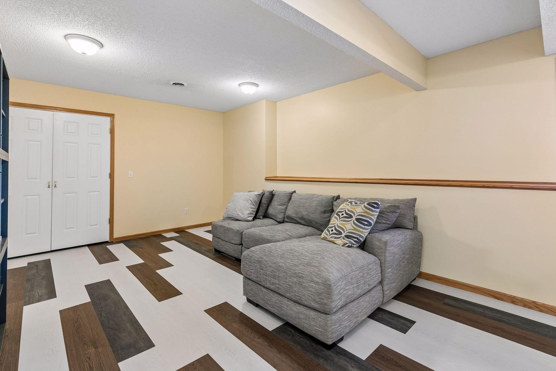 Lower level that can be used as the 3rd bedroom or family room.