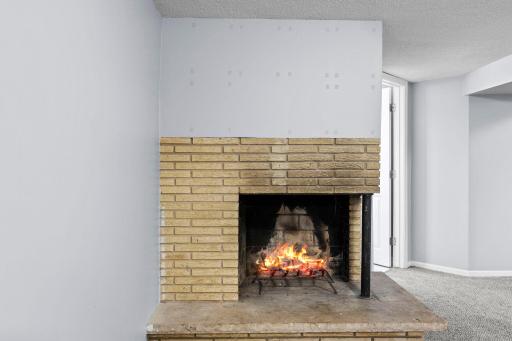 Digitally created - seller has never used fireplace