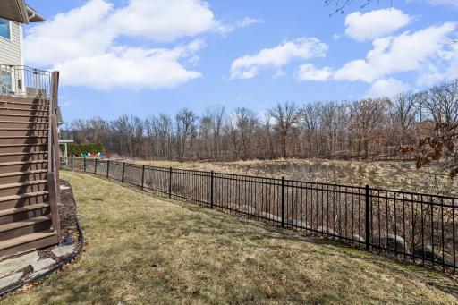 Fenced-in backyard