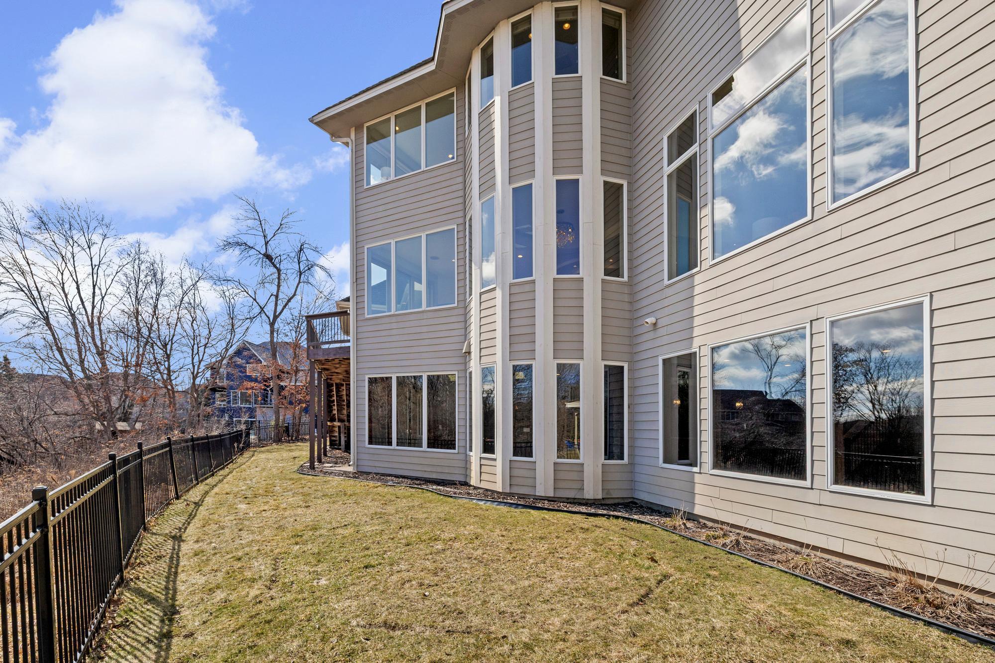 Private backyard with easy upkeep