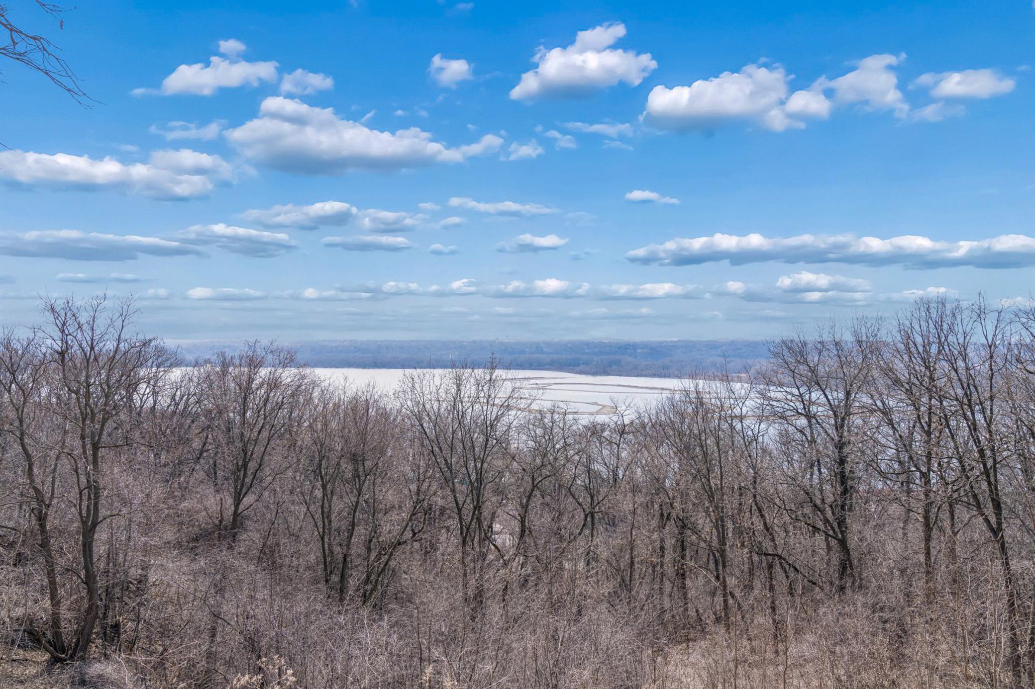 Pigs Eye Lake and the bluff.