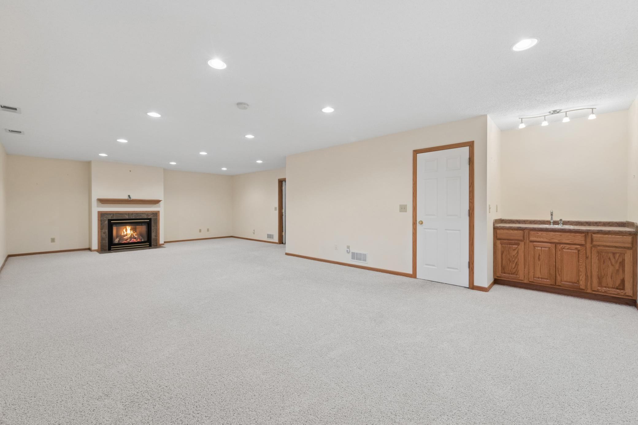 Immense lower level family room