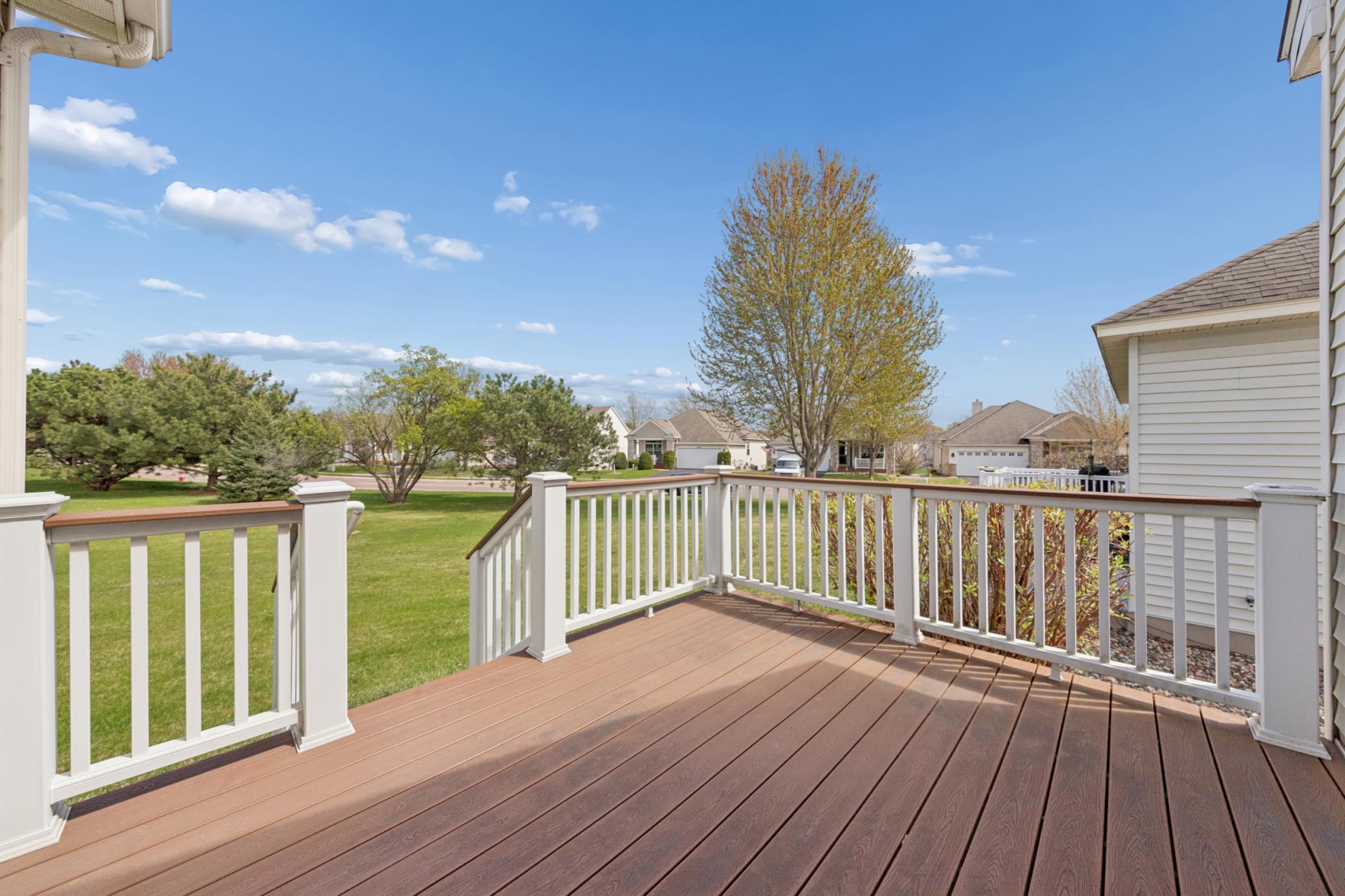 Delightful rear deck with new decking