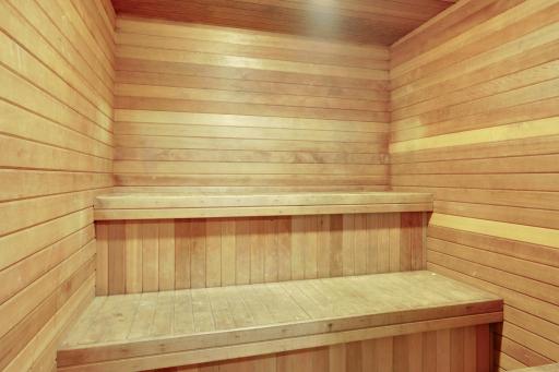 Sauna time! Just one of the many amenities to enjoy.