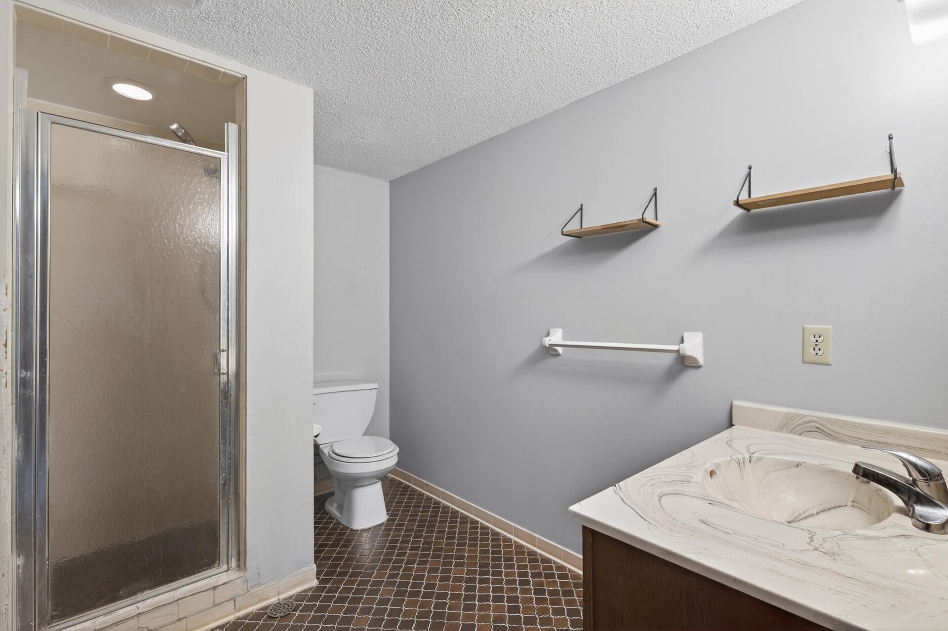 3/4 bath in the lower level