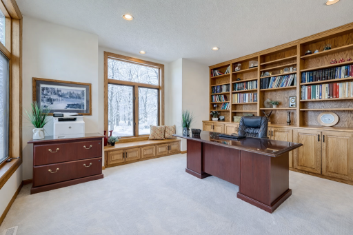 Main floor office with an abundance of light!